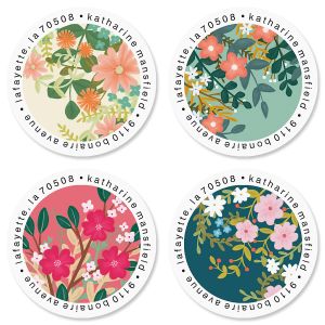 Bloom Round Address Labels (4 Designs)
