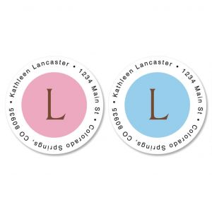 Pastel Dots  Round Address Labels