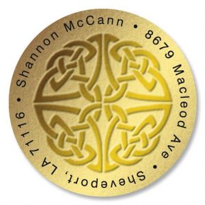 Celtic Knot Round Address Labels