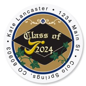 Congrats Graduation Round Address Labels