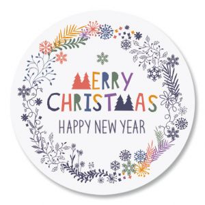 Floral Wreath Envelope Seals