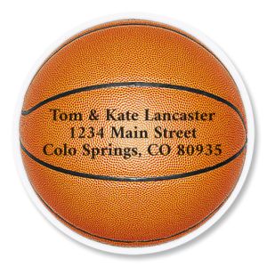 Basketball Diecut Address Labels