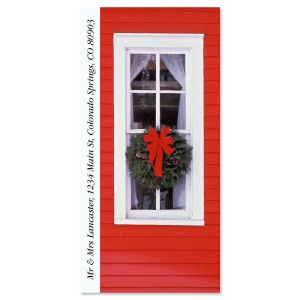 Christmas Windows Oversized Address Label