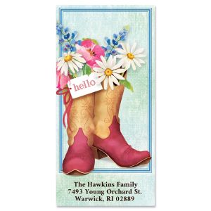 Western Boot Oversized Address Labels