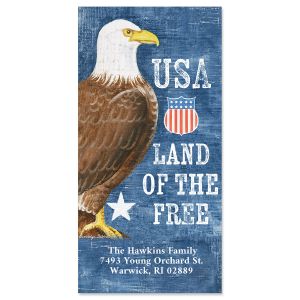 Land of the Free Oversized Return Address Labels