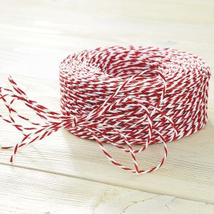 Red & White Jute Cord