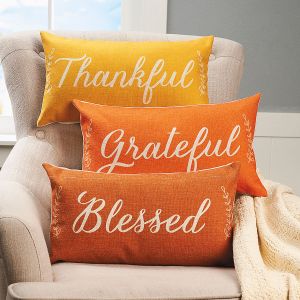 Thankful, Grateful, Blessed Pillows