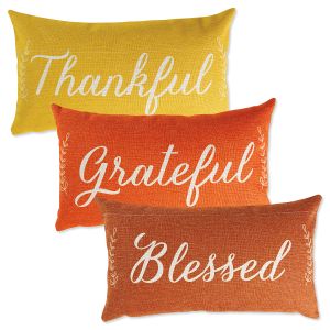 Thankful, Grateful, Blessed Pillows