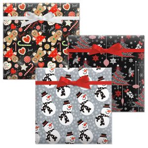 Sweet Treats/Decked Out Decor/Snazzy Snowman Jumbo Rolled Gift Wrap