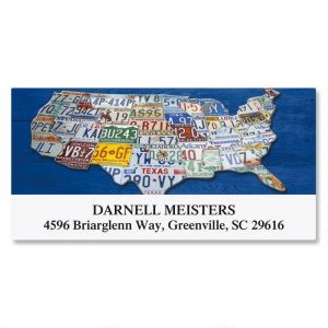 US Map Deluxe Address Labels