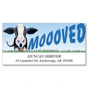 Moooved Deluxe Address Labels