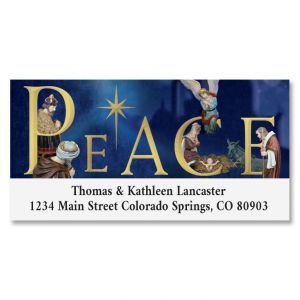 Peace Nativity Deluxe Address Labels
