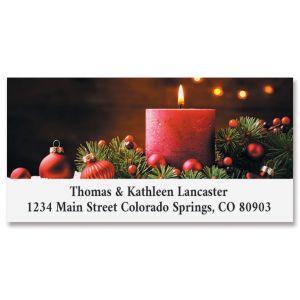 Christmas Candle Deluxe Address Labels