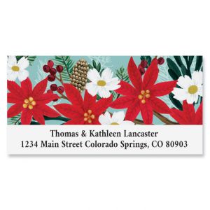 Christmas Bloom Deluxe Address Labels