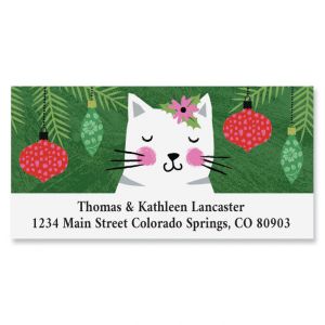 Crazy Cats Christmas Deluxe Address Labels