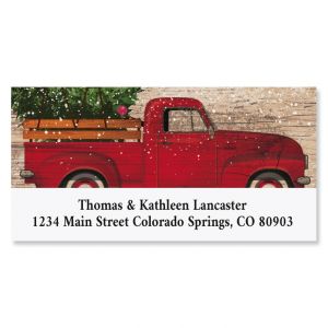 Red Trucks Deluxe Address Labels