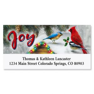 Festive Feathers Deluxe Address Labels