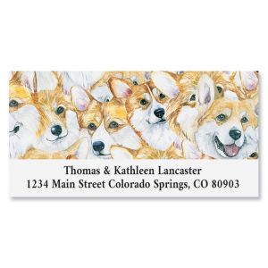 Crowd Of Corgis Deluxe Address Labels