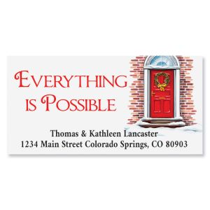 Christmas Door Deluxe Address Labels