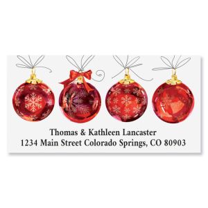 Holiday Ornaments Deluxe Address Labels