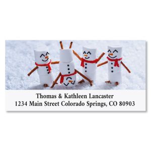 Marshmallow Family Deluxe Address Labels