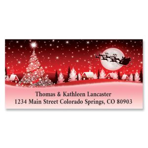 Red Glitter Deluxe Address Labels