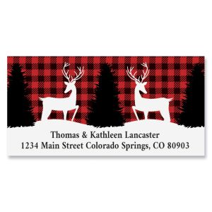 Reindeer Buffalo Deluxe Address Labels