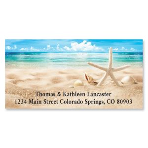 Summer Sea Star Deluxe Address Labels