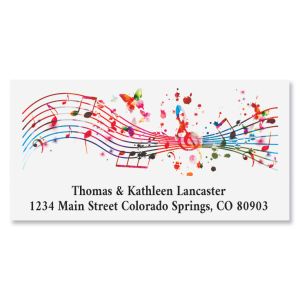 Colorful Music Deluxe Address Labels