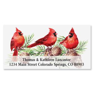 Cardinal Wishes Deluxe Address Labels