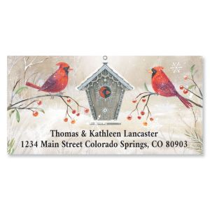 Cardinal Winter Deluxe Address Labels