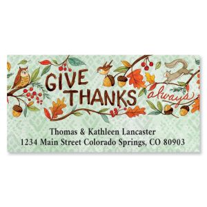 Give Thanks Branches Deluxe Address Labels