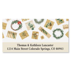 Holiday Kraft Gifts Deluxe Address Labels