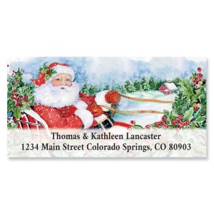 Watercolor Santa Deluxe Address Labels
