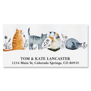 Cat Party Deluxe Address Labels