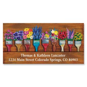 Paint with Flowers Deluxe Address Labels