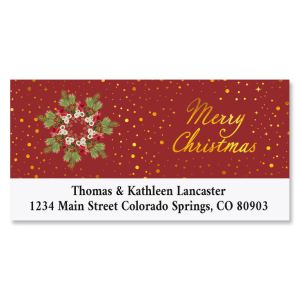 Sparkling Wreath Deluxe Address Labels