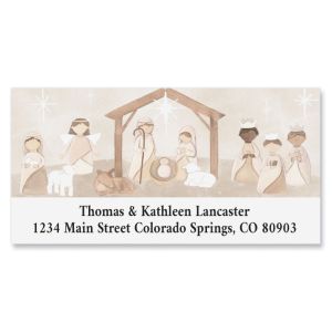 Kinder Nativity Deluxe Address Labels