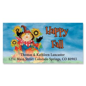 Happy Fall Deluxe Address Labels