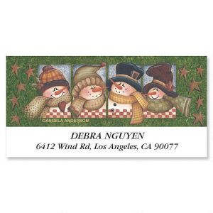 Clever Snowman Deluxe Address Labels