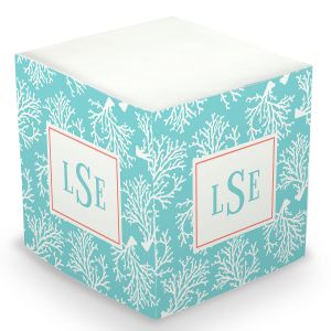 Coral Personalized Sticky Memo Cube