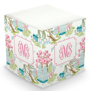 Chinoiserie Personalized Sticky Memo Cube