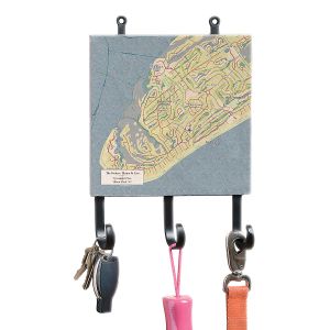 Classic Map Personalized Wall Hooks