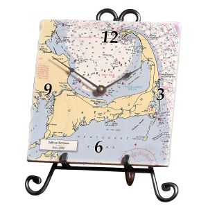 Nautical Chart Personalized Desk Clock