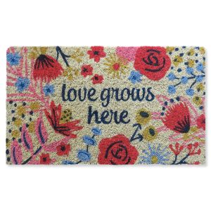Love Grows Coir Doormat