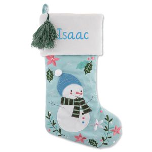 Personalized Embroidered Snowman Stocking by Stephen Joseph®