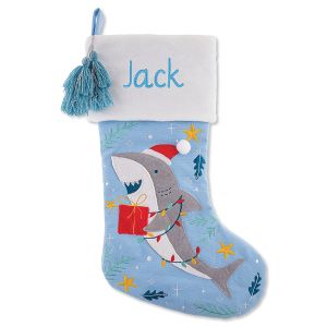 Personalized Embroidered Shark Stocking by Stephen Joseph®