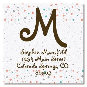 Polka Dots Large Square Address Labels