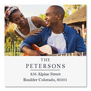 Personalized Classic Large Square Photo Address Label
