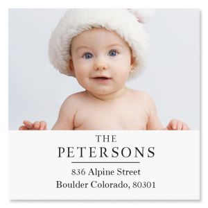 Personalized Classic Large Square Photo Address Label